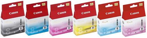 Canon Canon Pixma IP7600 OE CLI8B CLI8C CLI8M CLI8Y CLI8PC CLI8PM